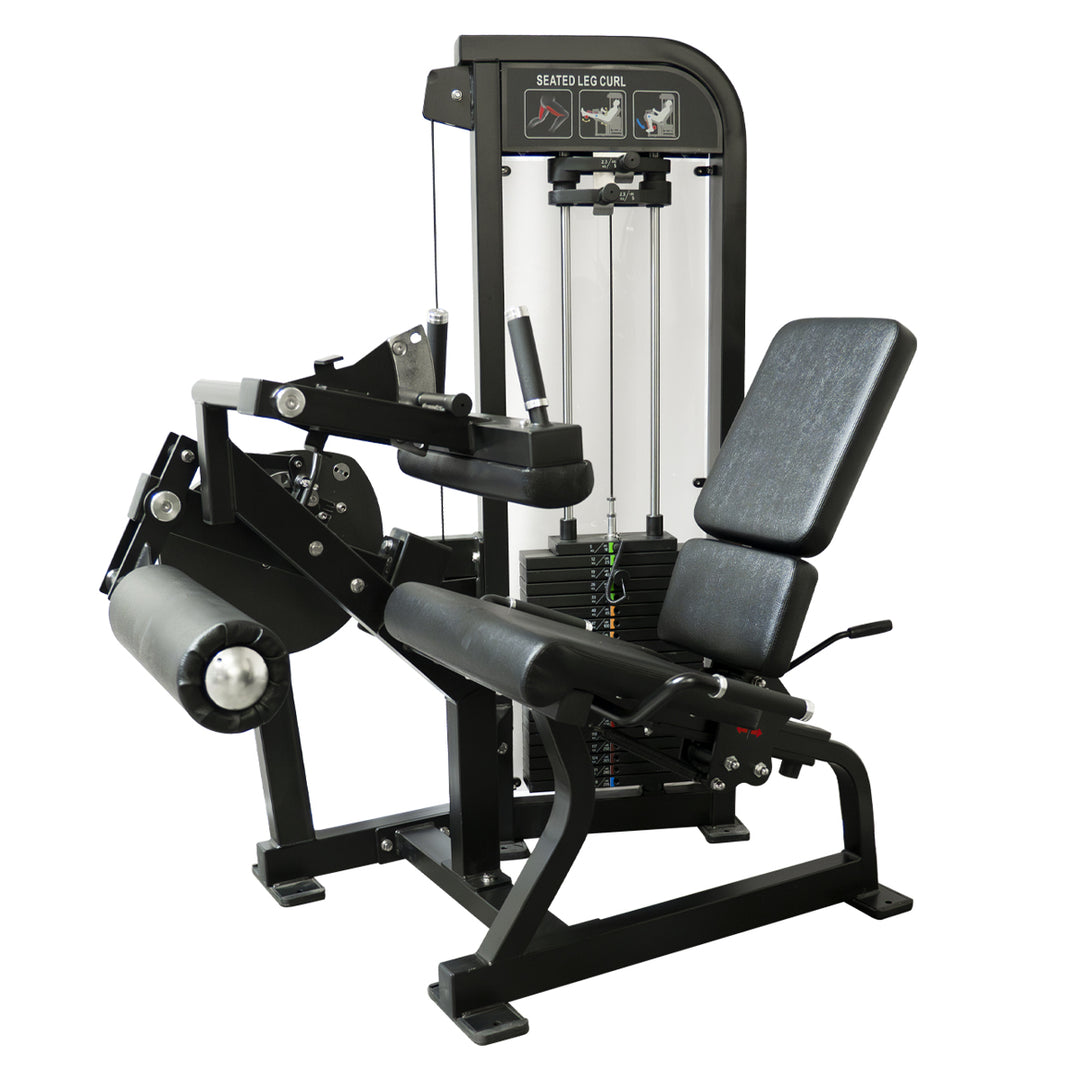 Hammer strength seated leg curl machine