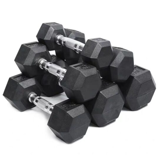 Rubber Coated Hex Dumbbells 400per kg